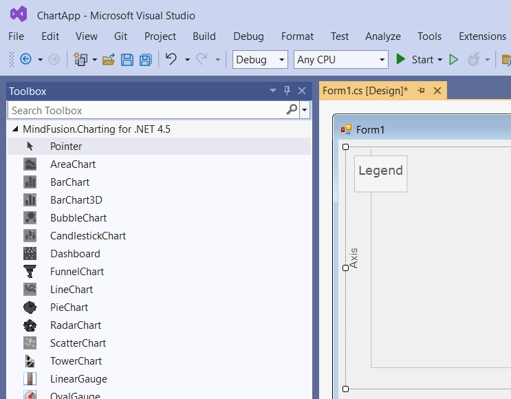 Create Chart Instance | WinForms Chart Control | MindFusion