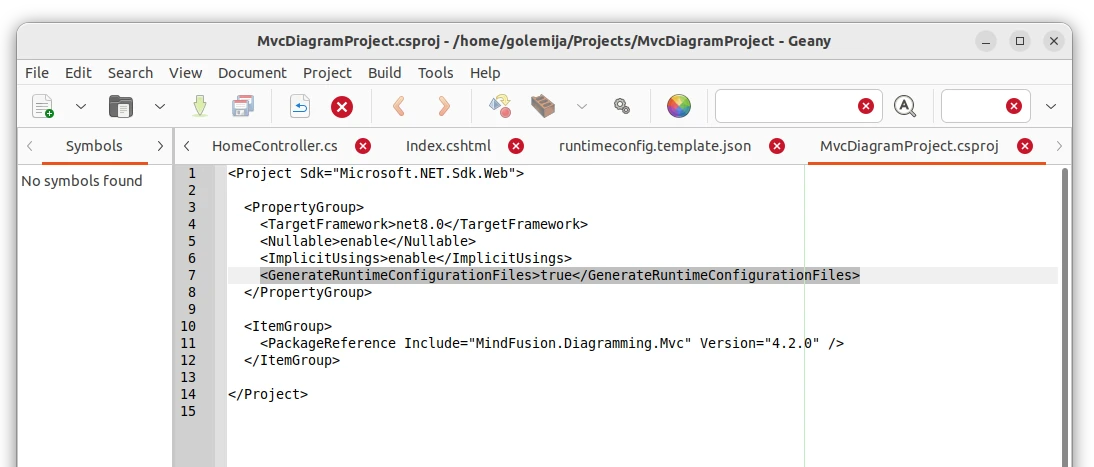 Edit the Project File