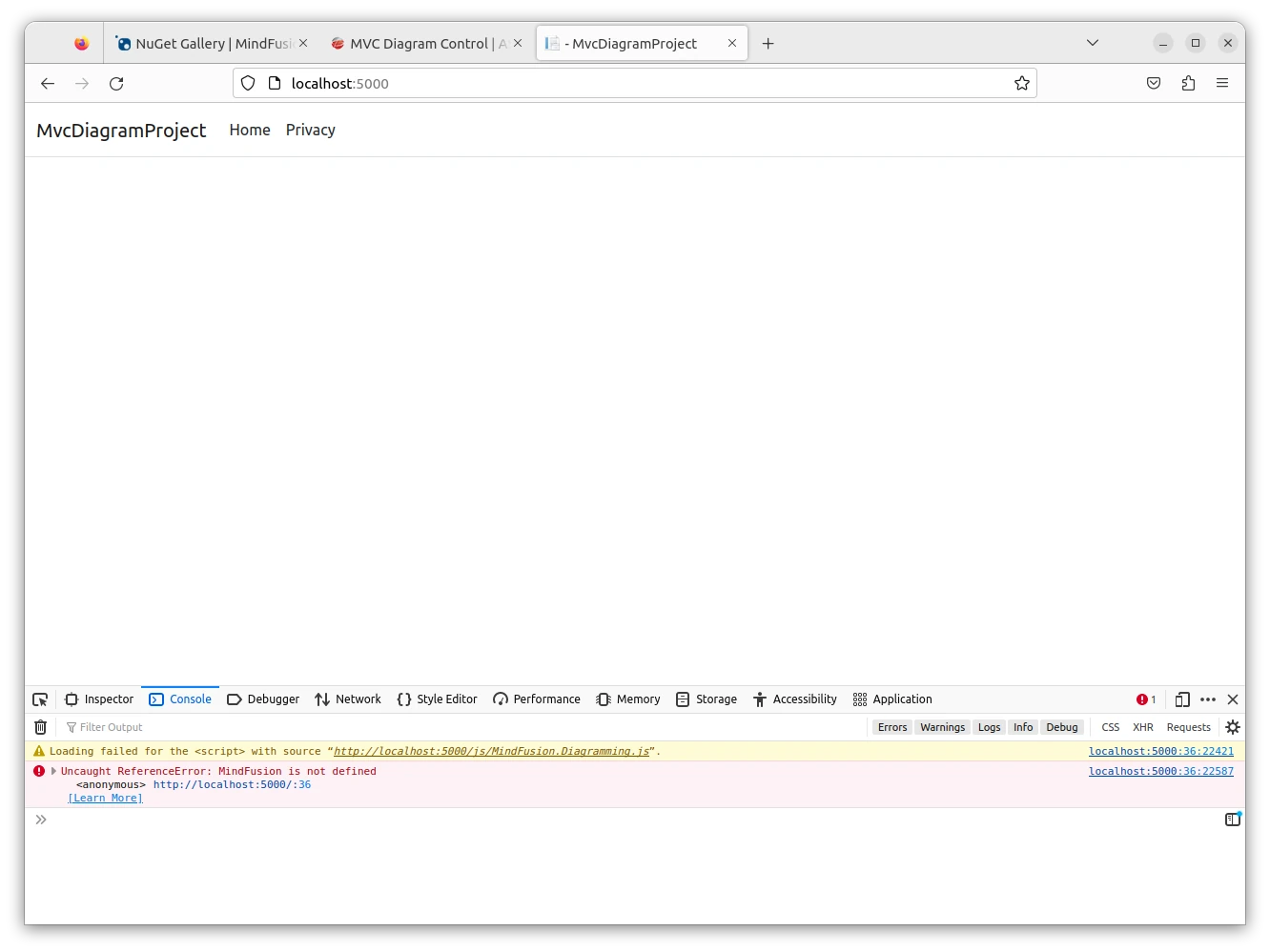 MindFusion JavaScript Diagramming file is missing