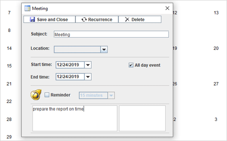 Java Task Calendar: Appointment Form Java Task Calendar: Appointment Form