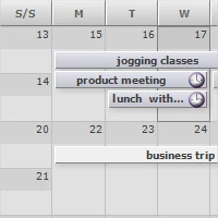 The week range view in the .NET WinForms scheduling control