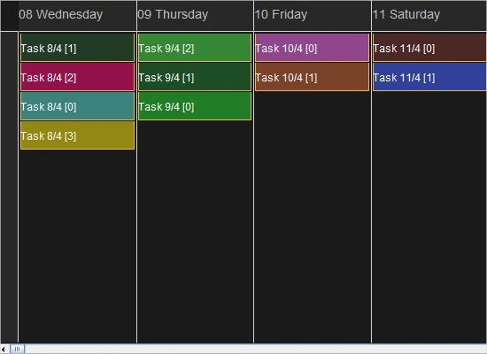 The virtual space feature allows fast loading of 1000s of events